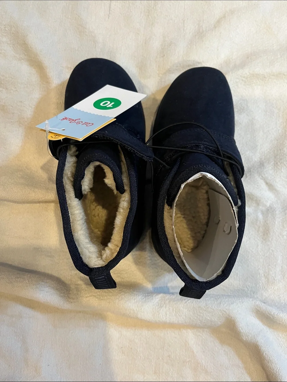 Target Navy Faux-Fur Lined Kids Boots